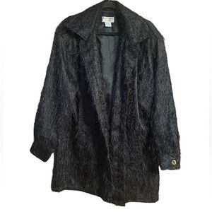 Something Special Vintage Black Versatile Coat Jacket Over Coat Shacket Puffy Sl